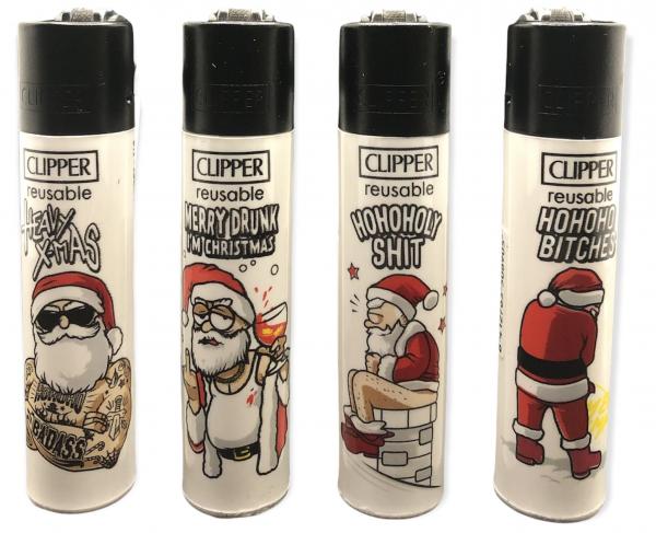 Clipper Feuerzeuge Weihnachtsmänner "Bad Ass"